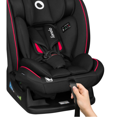 Дитяче автокрісло Lionelo AART I-SIZE 50,5 х 45,5 х 57-75 см - чорно-червоне