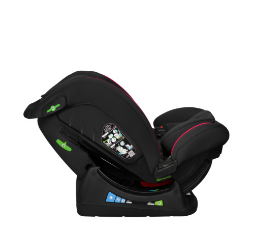 Дитяче автокрісло Lionelo AART I-SIZE 50,5 х 45,5 х 57-75 см - чорно-червоне