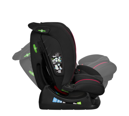 Дитяче автокрісло Lionelo AART I-SIZE 50,5 х 45,5 х 57-75 см - чорно-червоне