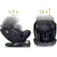 Автокрісло Nukido Aero Line ISOFIX 0-36 кг, чорне