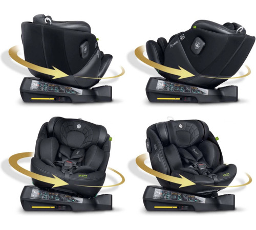 Автокрісло Nukido Aero Line ISOFIX 0-36 кг, чорне
