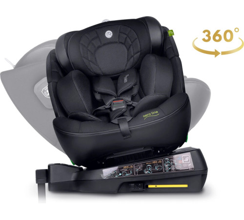 Автокрісло Nukido Aero Line ISOFIX 0-36 кг, чорне