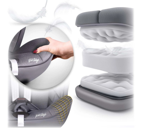 Автокрісло Nukido Prestige Line ISOFIX 0-36 кг, сіре
