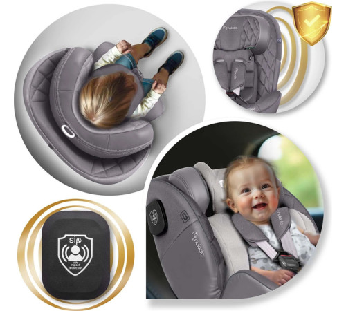 Автокрісло Nukido Prestige Line ISOFIX 0-36 кг, сіре