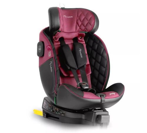 Автокрісло Nukido Prestige Line ISOFIX 0-36 кг, чорно-рожеве