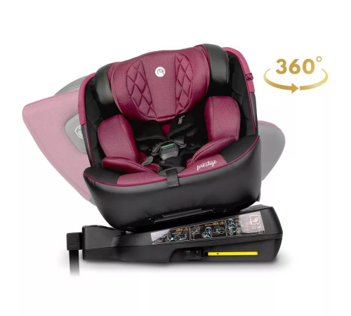 Автокрісло Nukido Prestige Line ISOFIX 0-36 кг, чорно-рожеве