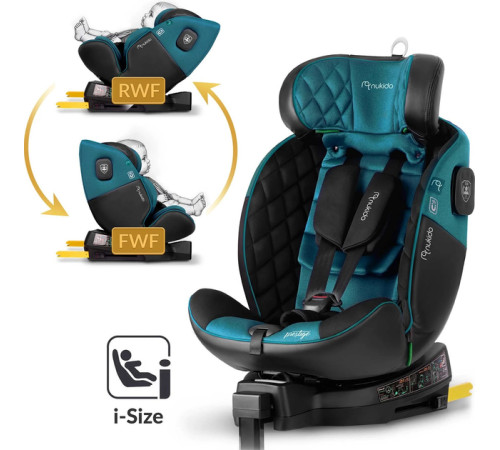 Автокрісло Nukido Prestige Line ISOFIX 0-36 кг, чорно-синє