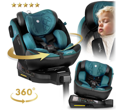 Автокрісло Nukido Prestige Line ISOFIX 0-36 кг, чорно-синє