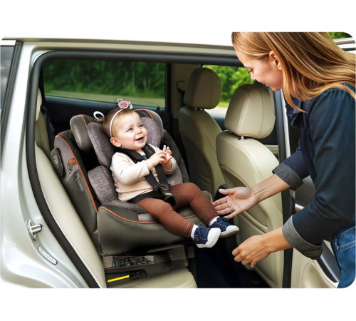 Автокрісло Nukido Prestige Line ISOFIX 0-36 кг, чорно-сіре