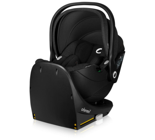 База з автокріслом Lionelo MOXIE I-SIZE SET BLACK CARBON - чорна