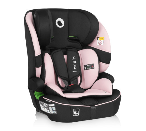 Дитяче автокрісло Lionelo BILLY I-SIZE PINK BABY - чорно-рожеве