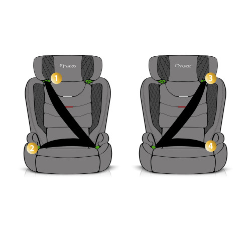 Автокрісло Nukido Louis Soft чорне 15-36 кг ISOFIX Автокрісло Nukido Louis Soft чорне 15-36 кг ISOFIX