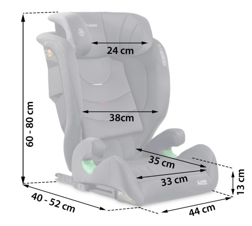 Автокрісло Nukido Louis Soft ISOFIX 15-36 кг, сіре