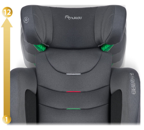 Автокрісло Nukido Louis Soft ISOFIX 15-36 кг, сіре