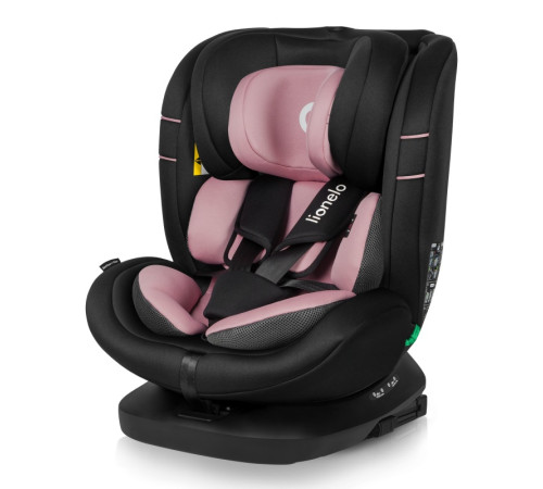 Дитяче автокрісло Lionelo BASTIAAN I-SIZE PINK ROSE - чорно-рожеве