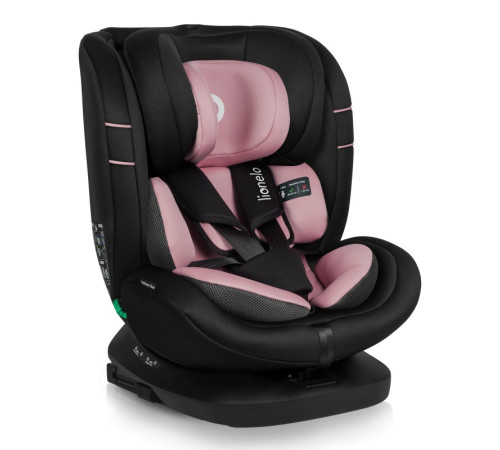 Дитяче автокрісло Lionelo BASTIAAN I-SIZE PINK ROSE - чорно-рожеве