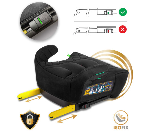 Бустер Nukido Louis ISOFIX 710200 125-150 см, чорний