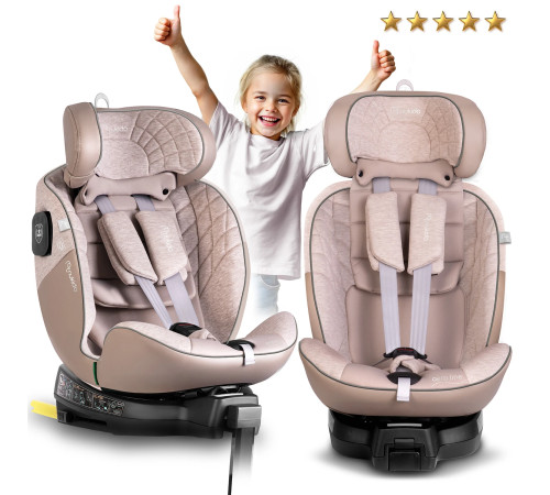 Автокрісло Nukido Aero Line ISOFIX 0-36 кг, бежеве