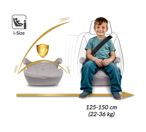 Бустер Nukido Louis ISOFIX 710202 22-36 кг, сірий