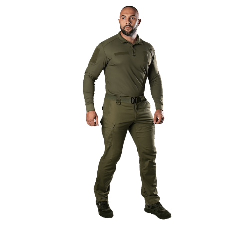 Поло Army ID Long CoolPass Pique LT Олива (8291), XL Поло Army ID Long CoolPass Pique LT Олива (8291), XL