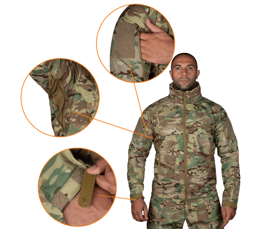 Куртка Phantom SoftShell Multicam (7286), XXL Куртка Phantom SoftShell Multicam (7286), XXL