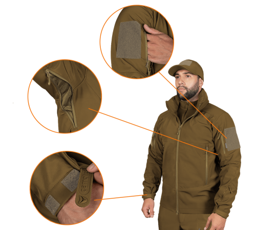 Куртка Phantom SoftShell Койот (7293), 3XL Куртка Phantom SoftShell Койот (7293), 3XL