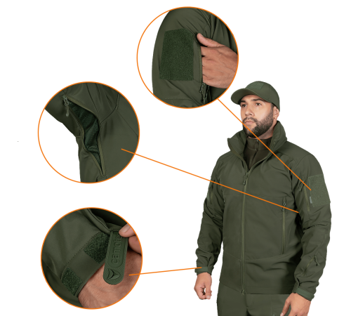 Куртка Phantom SoftShell Олива (7294), M Куртка Phantom SoftShell Олива (7294), M