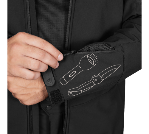 Куртка Phantom SoftShell Чорна (7287), M Куртка Phantom SoftShell Чорна (7287), M