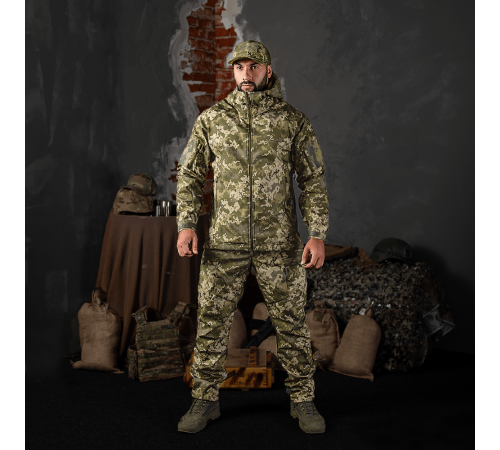 Куртка CM Stalker SoftShell Піксель (7379), L Куртка CM Stalker SoftShell Піксель (7379), L