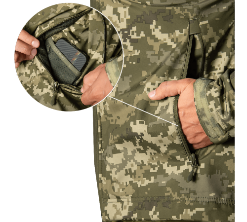 Куртка CM Stalker SoftShell Піксель (7379), L Куртка CM Stalker SoftShell Піксель (7379), L