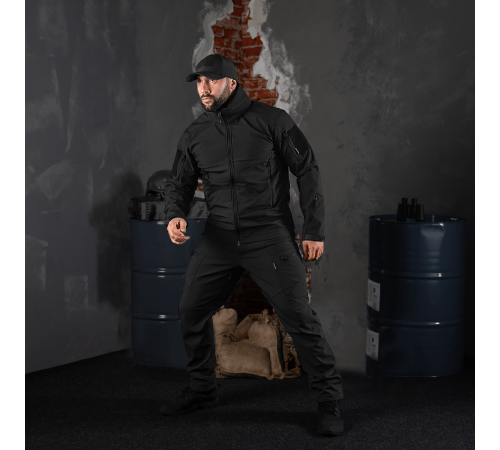 Куртка Phantom SoftShell Чорна (7287), XXXL Куртка Phantom SoftShell Чорна (7287), XXXL