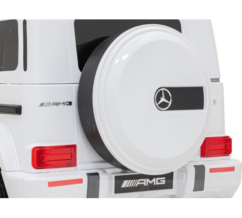 Дитяча акумуляторна машинка Mercedes AMG G63. Біла Дитяча акумуляторна машинка Mercedes AMG G63. Біла