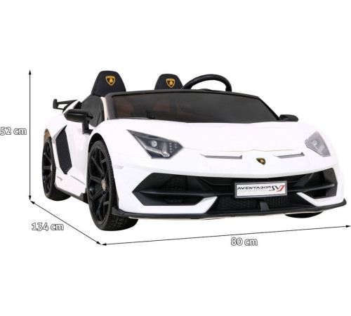 Дитяча акумуляторна машинка Lamborghini SVJ DRIFT Біла Дитяча акумуляторна машинка Lamborghini SVJ DRIFT Біла