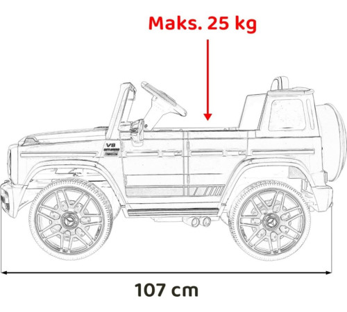 Дитяча акумуляторна машинка Mercedes AMG G63. Чорна Дитяча акумуляторна машинка Mercedes AMG G63. Чорна