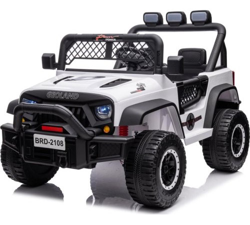 Дитячий акумуляторний позашляховик Geoland Power для 2 дітей Білий Дитячий акумуляторний позашляховик Geoland Power для 2 дітей Білий