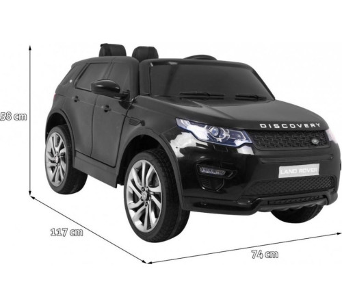 Дитяча акумуляторна машинка Land Rover Discovery Чорна Дитяча акумуляторна машинка Land Rover Discovery Чорна