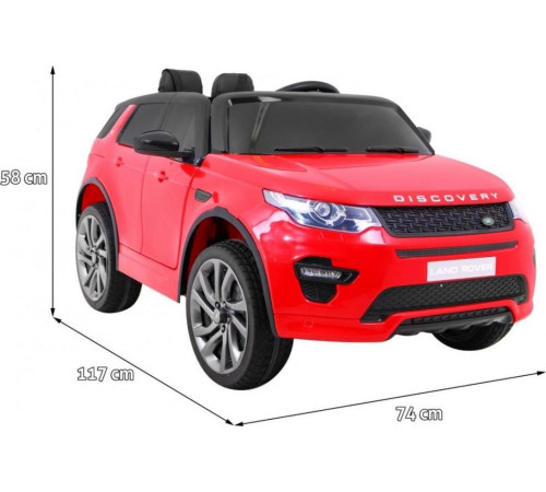 Дитяча акумуляторна машинка Land Rover Discovery Червона Дитяча акумуляторна машинка Land Rover Discovery Червона
