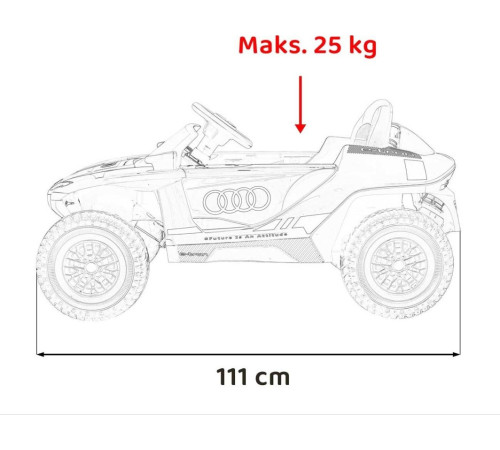 Дитяча акумуляторна машинка Audi RSQ E-TRON Сіра Дитяча акумуляторна машинка Audi RSQ E-TRON Сіра
