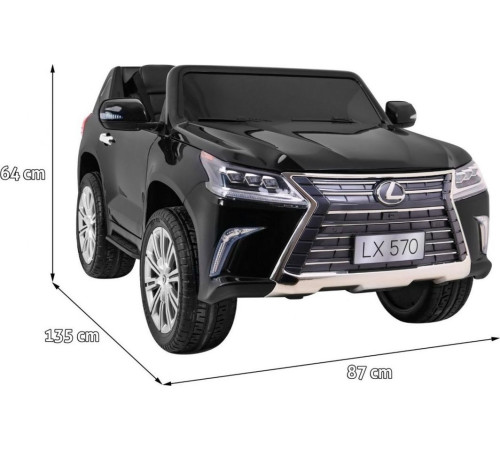 Дитяча акумуляторна машинка Lexus LX570 Чорна
