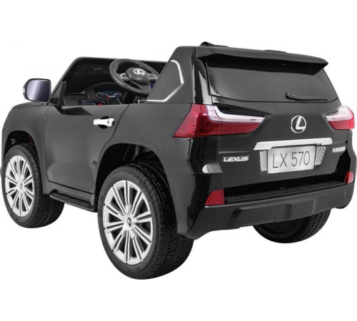 Дитяча акумуляторна машинка Lexus LX570 Чорна