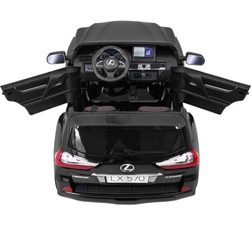Дитяча акумуляторна машинка Lexus LX570 Чорна