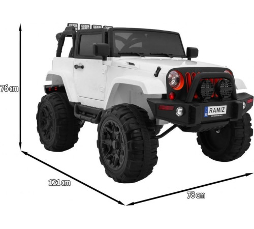 Дитяча акумуляторна машинка All Terrain Біла Дитяча акумуляторна машинка All Terrain Біла