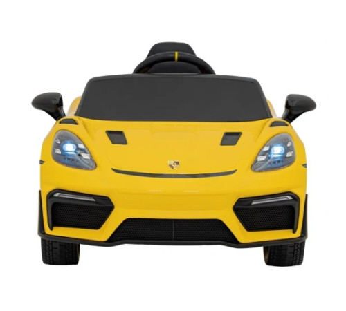 Дитяча акумуляторна машинка Porsche 718 Жовта Дитяча акумуляторна машинка Porsche 718 Жовта