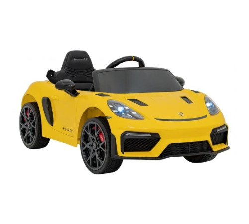 Дитяча акумуляторна машинка Porsche 718 Жовта Дитяча акумуляторна машинка Porsche 718 Жовта