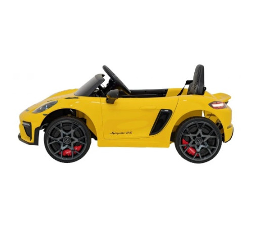 Дитяча акумуляторна машинка Porsche 718 Жовта Дитяча акумуляторна машинка Porsche 718 Жовта