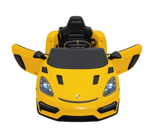 Дитяча акумуляторна машинка Porsche 718 Жовта Дитяча акумуляторна машинка Porsche 718 Жовта