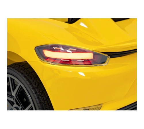 Дитяча акумуляторна машинка Porsche 718 Жовта Дитяча акумуляторна машинка Porsche 718 Жовта