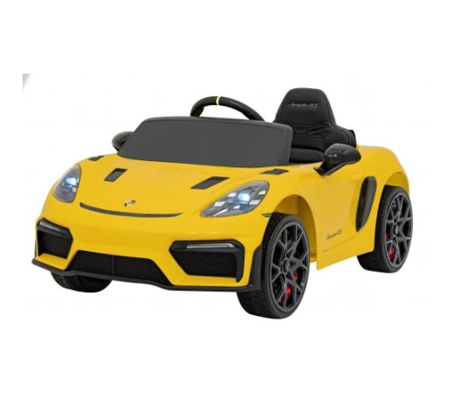Дитяча акумуляторна машинка Porsche 718 Жовта Дитяча акумуляторна машинка Porsche 718 Жовта