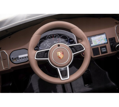 Дитяча акумуляторна машинка Porsche Cayenne S Чорна