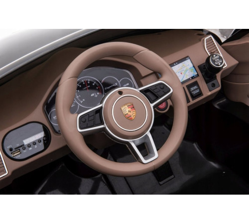 Дитяча акумуляторна машинка Porsche Cayenne S Чорна